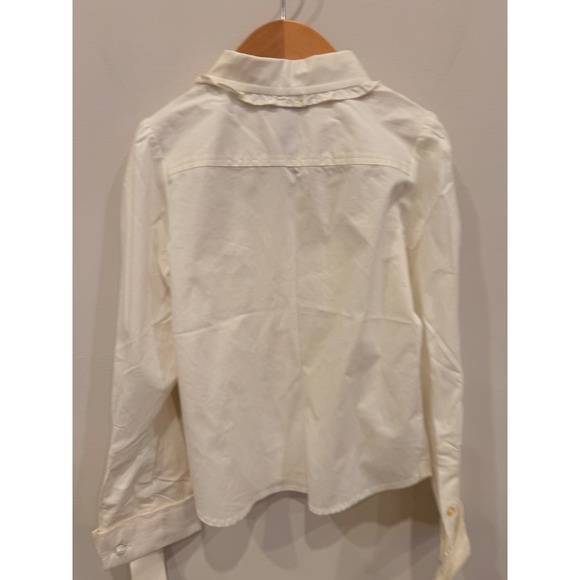 Ralph Lauren Kids Girls Cream Button Front Ruffle Collar Shirt Size 6X - Picture 4 of 6